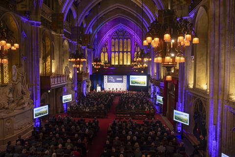 The invite-only event was held at Guildhall in the City of London